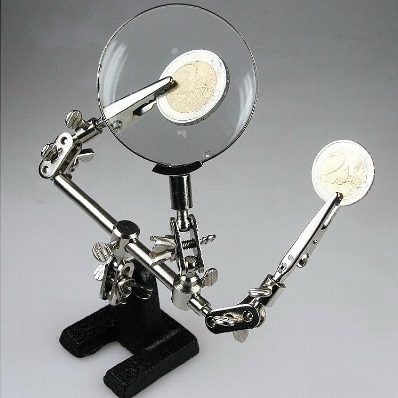 Soldering helping Hand third Magnifying Small parts holder enlargement