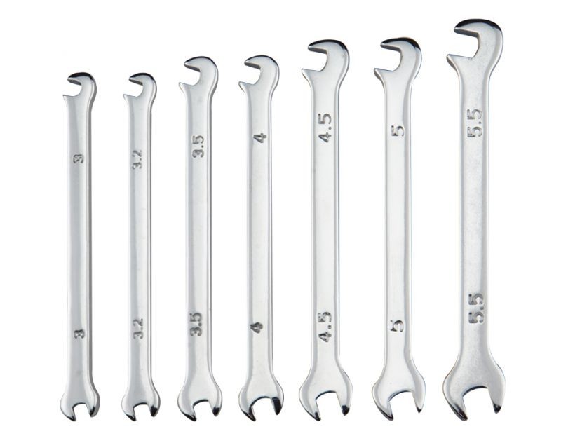 Model Building OpenEnded Wrench Set Very Small Rc Tool Set 7 Piece eBay